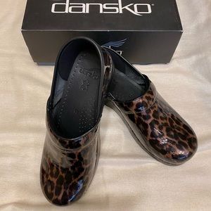 Dansko Professional Leopard Patent Clog
